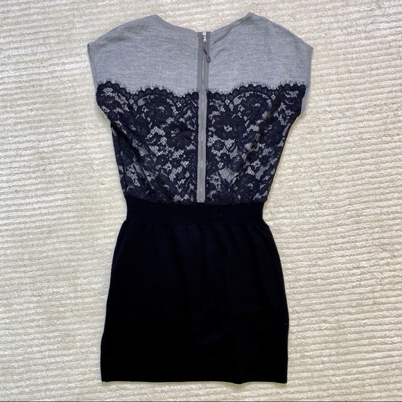 NWT Loft grey and black lace sweater dress - Picture 10 of 13